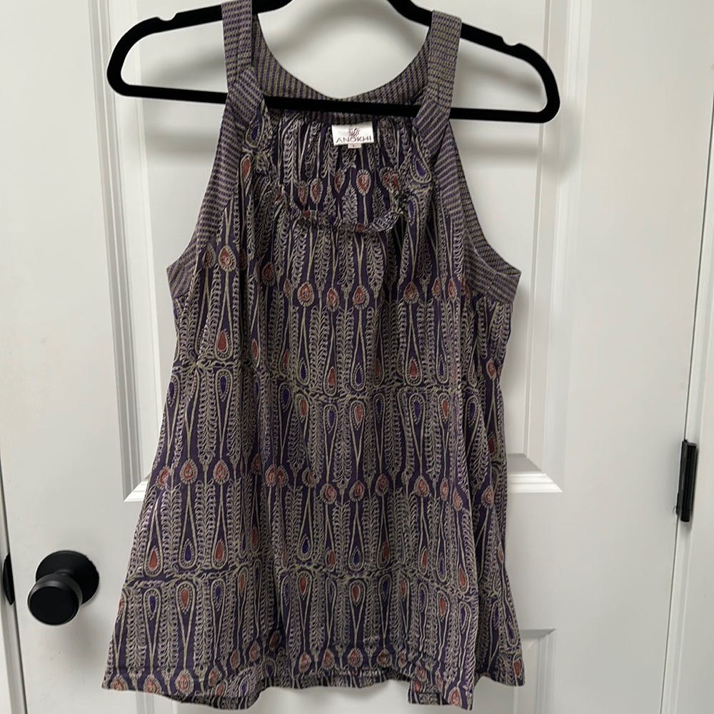Hand block printed tank